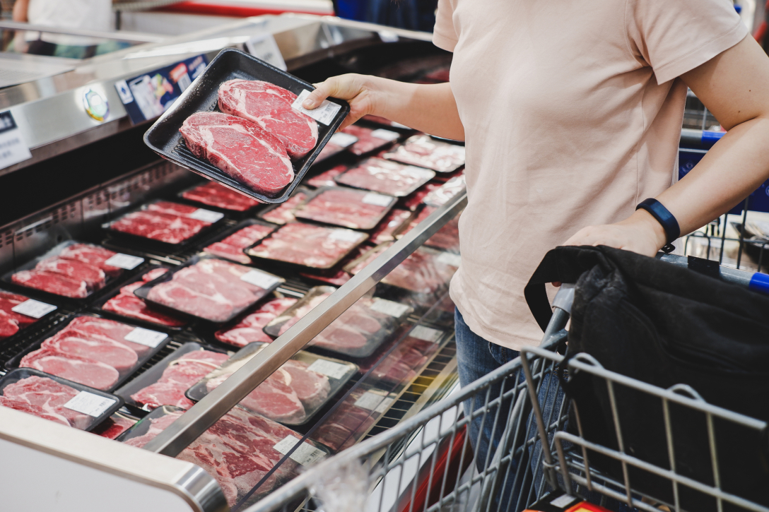 Of all types of meat, pork has risen in price the most over the year.  Osheek increased in price by 28%