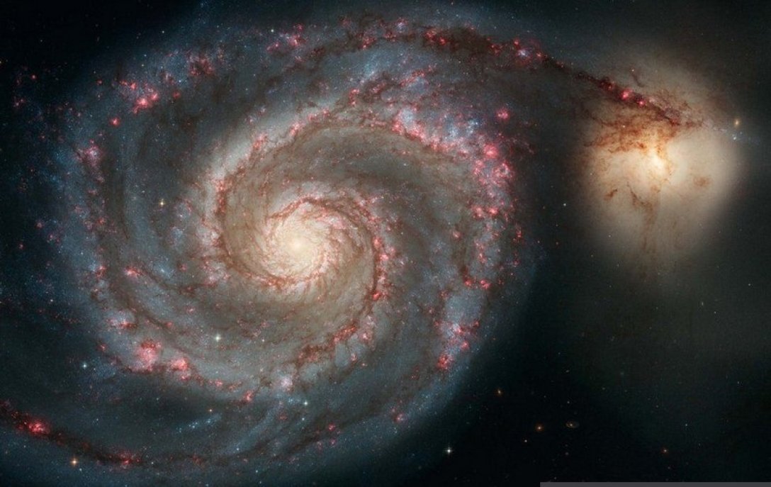 Галактика Мессье 51, галактика, космос