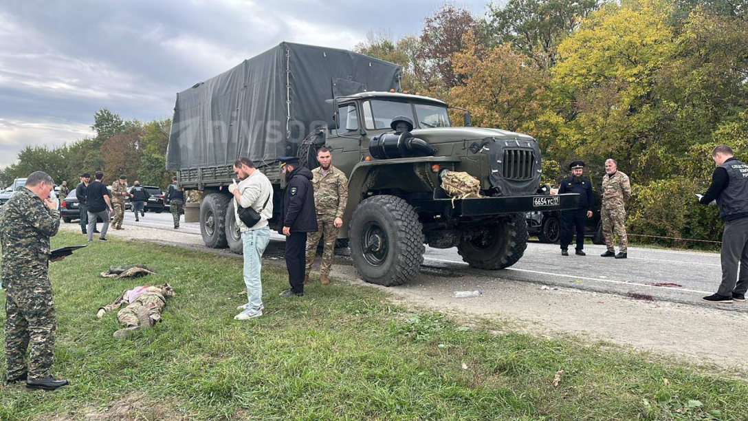 Розстріл вантажівки Росгвардії у Чечні