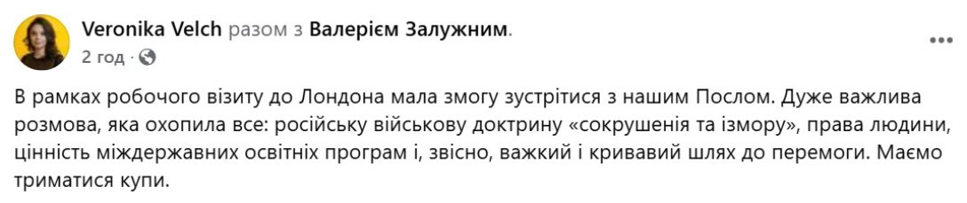 Вероніка Велч, Залужний, Amnesty International Україна