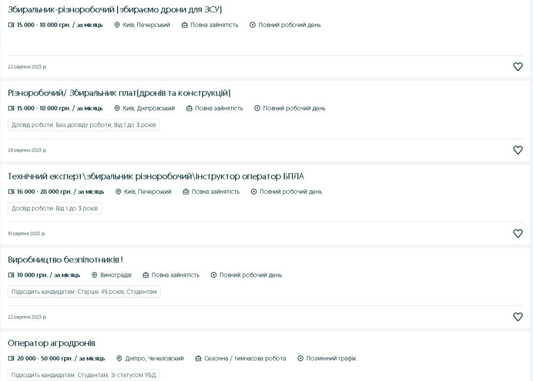 Сбока дронов в России — работникам платят до $4000 как айтишникам