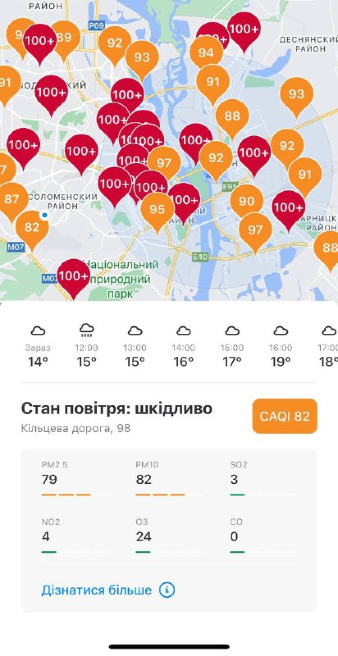 Смог воздух Киев загрязнение торфяники пожары концентрация опасные вещества