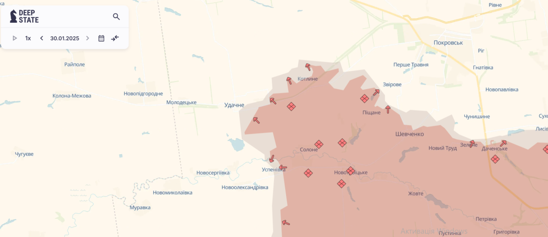 ЗСУ відновили позиції біля Удачного