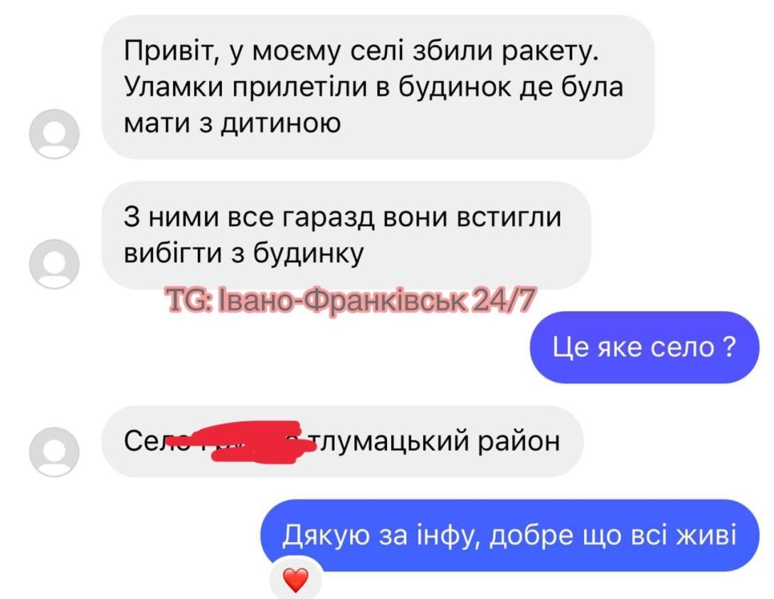 Чудом не взорвалась: в селе под Ивано-Франковском ракета прилетела в жилой  дом, — ОП (фото)