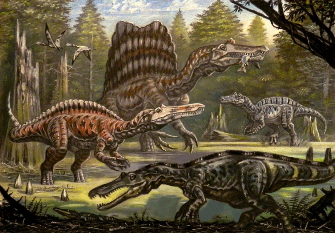 Спинозавриды. Иллюстрация.
