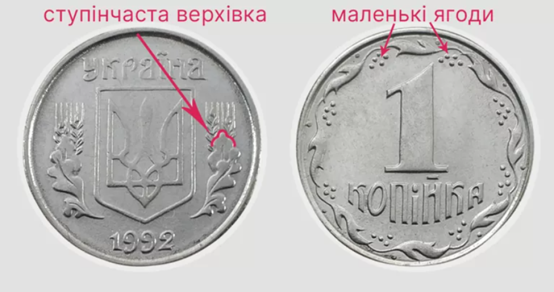 Рідкісна копійка з листяними сходами та маленькими ягодами