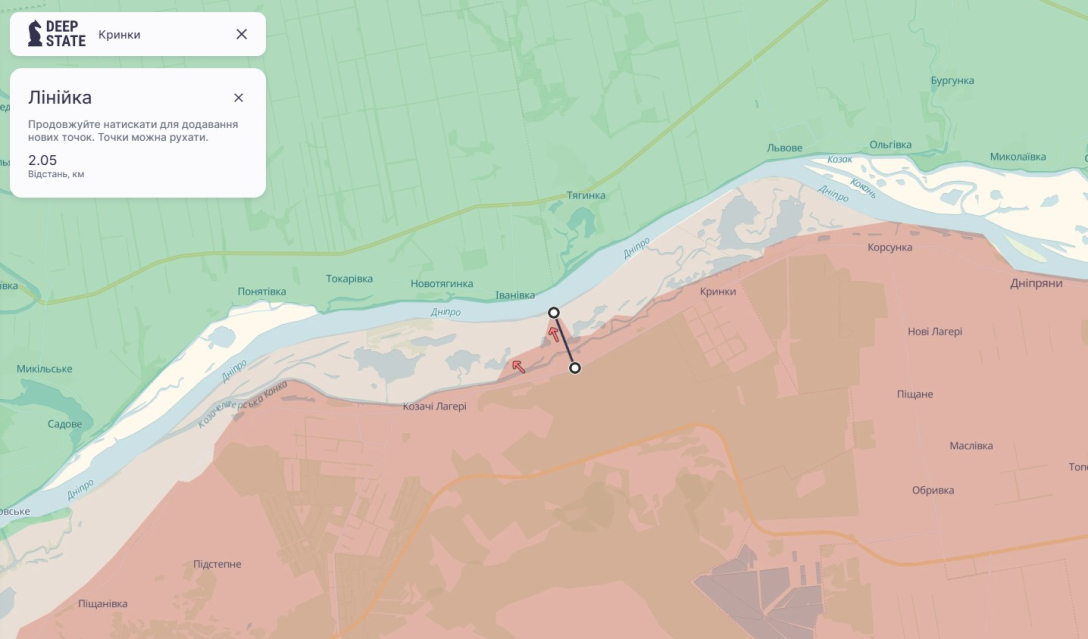 Війна РФ, Кринки, 18 липня, карта, DeepState