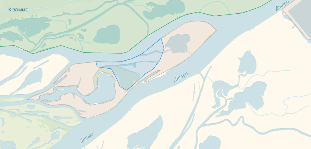 Ситуація на острові Нестрига, карта
