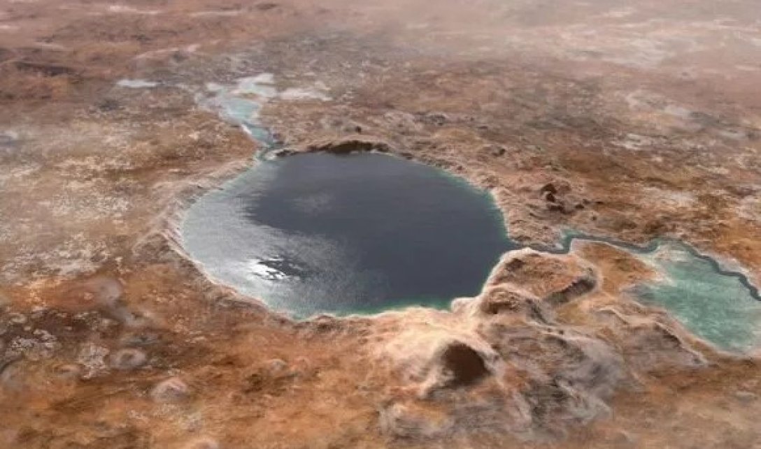 кратер Єзеро, озеро, вода, Марс