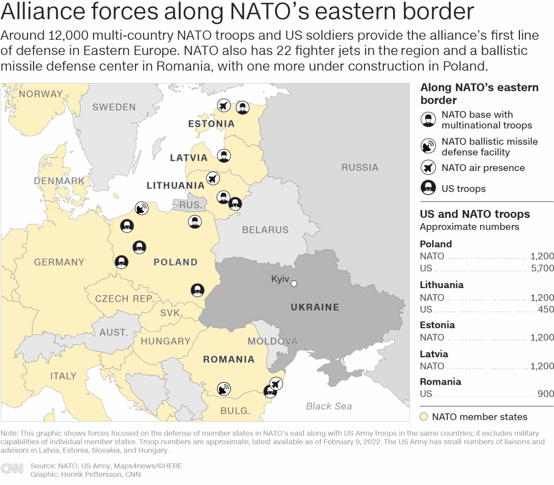 Карта военных баз нато