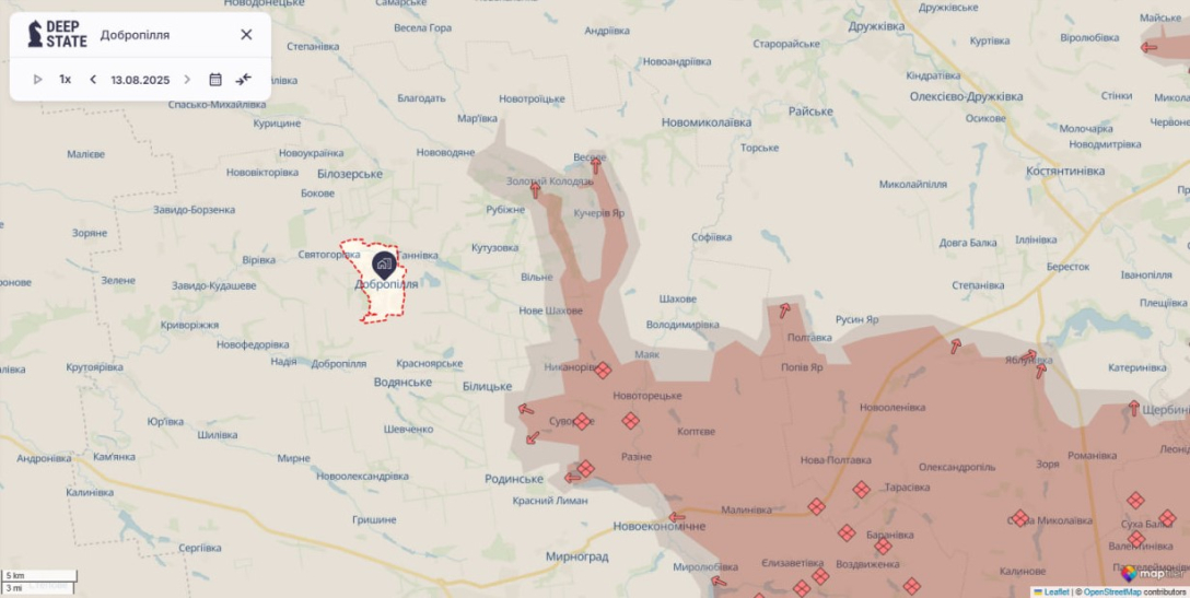 діпстейт карта добропілля прорив біля добропілля