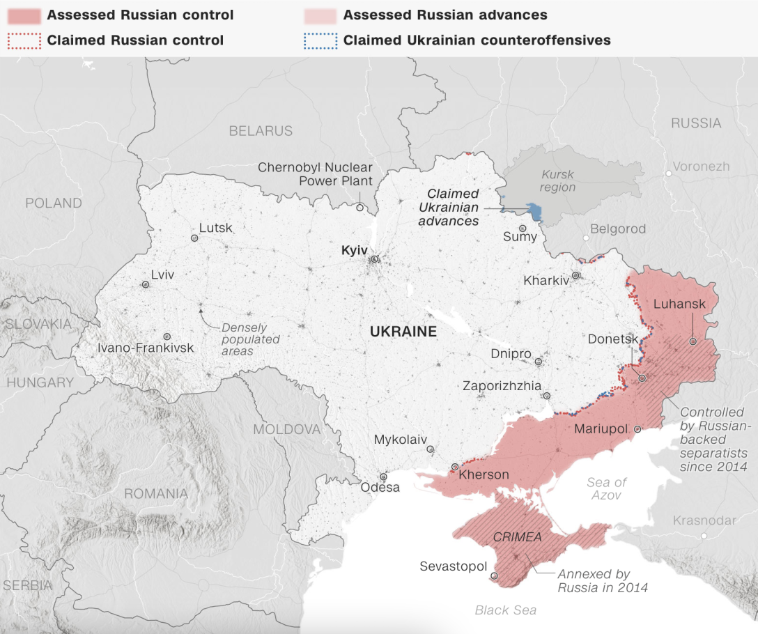 карта України, Дніпро на карті, карта бойових дій