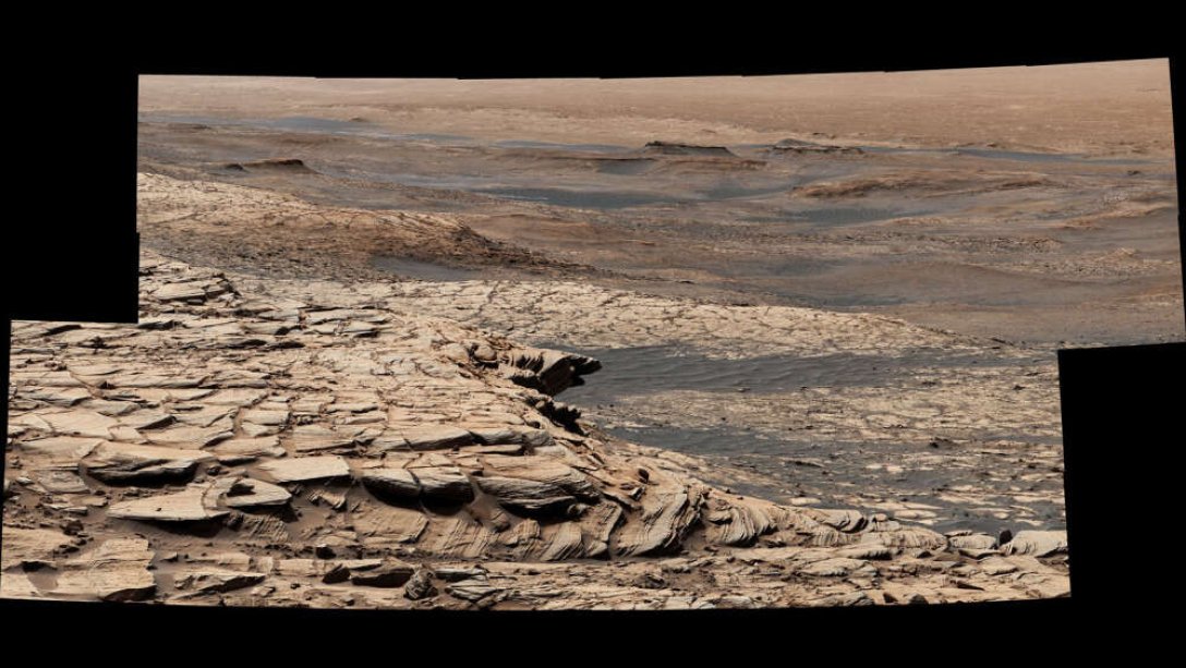 фронтон Гринхью, вершина, скалы, камни, Марс, фото
