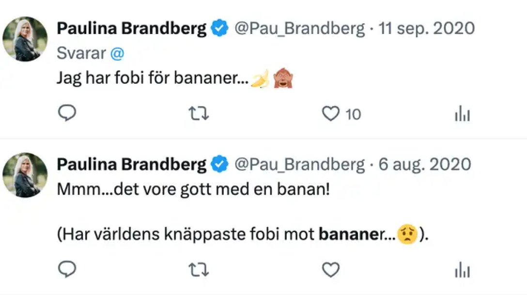 Сообщения Брандберг об аллергии на бананы