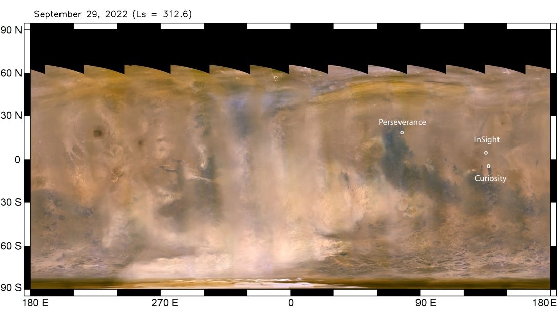 пылевая буря на Марсе