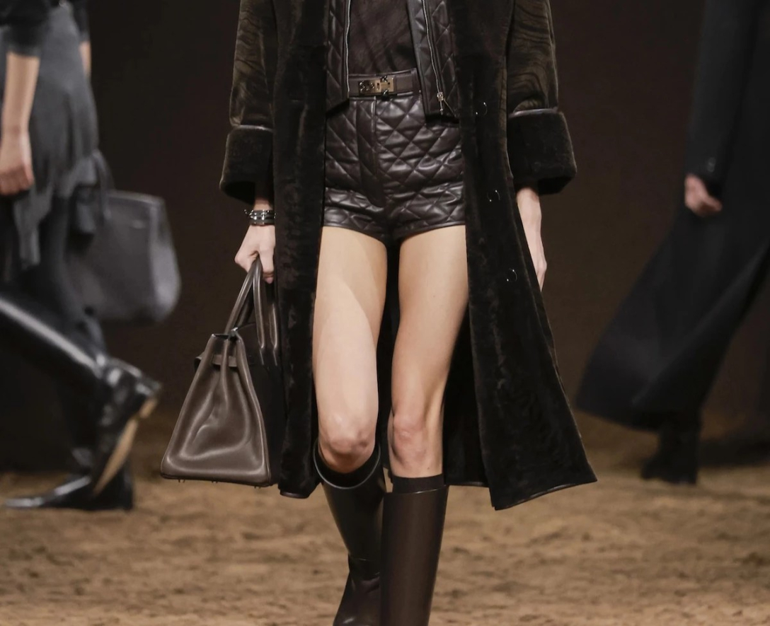 шкіряні шорти Hermès