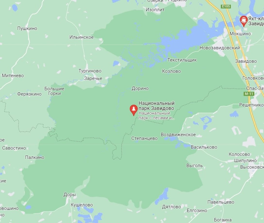 Резиденция на президента на Руската федерация, карта, Завидово