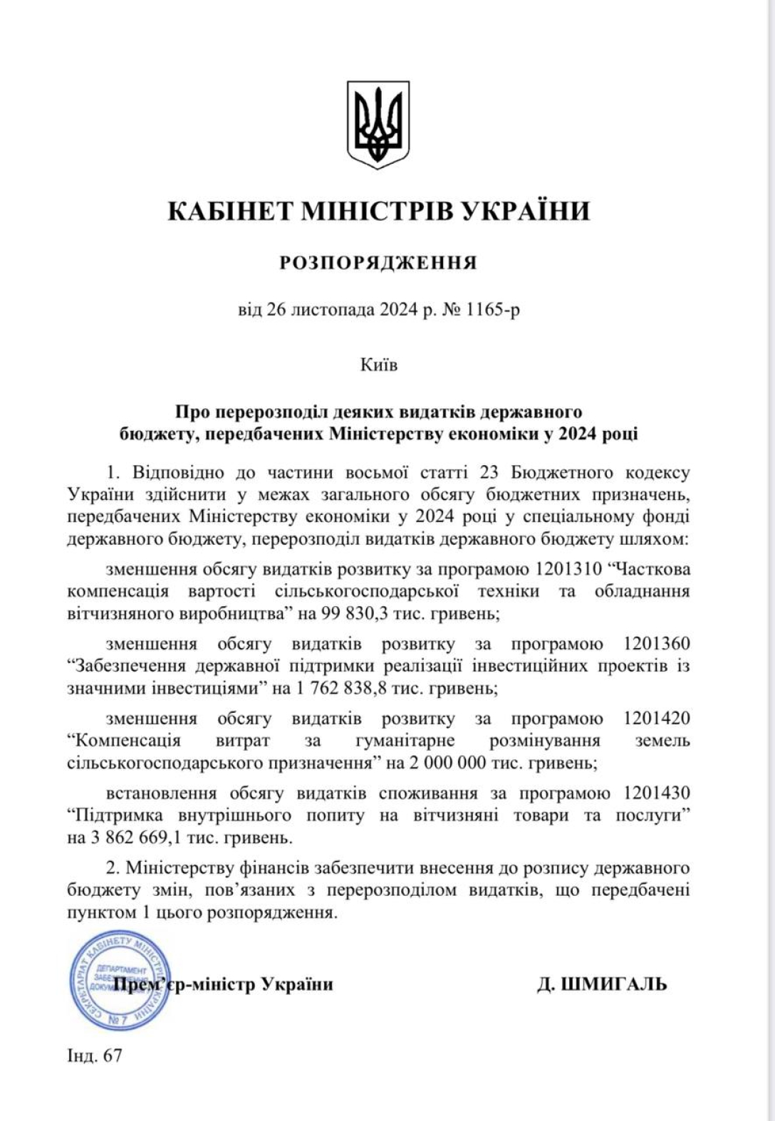 Тисяча Зеленського, національний кешбек, Кабмін, Кабінет міністрів, Шмигаль, Денис Шмигаль, держбюджет, державний бюджет rdididuihzhab