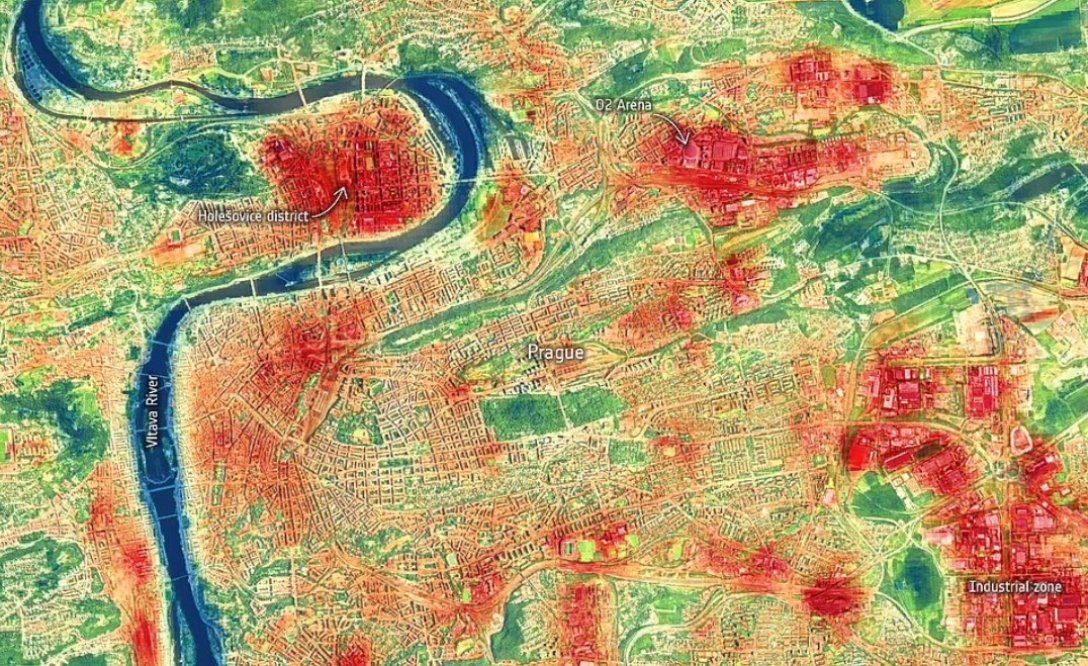 Тепловая карта Прага