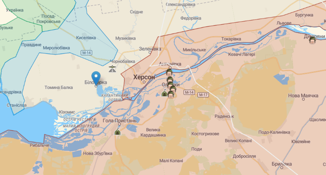 Карта белозерки херсонской области