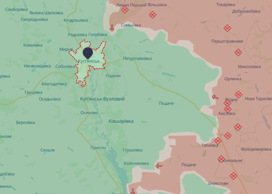 Ситуація поблизу Куп'янська станом на 30 жовтня