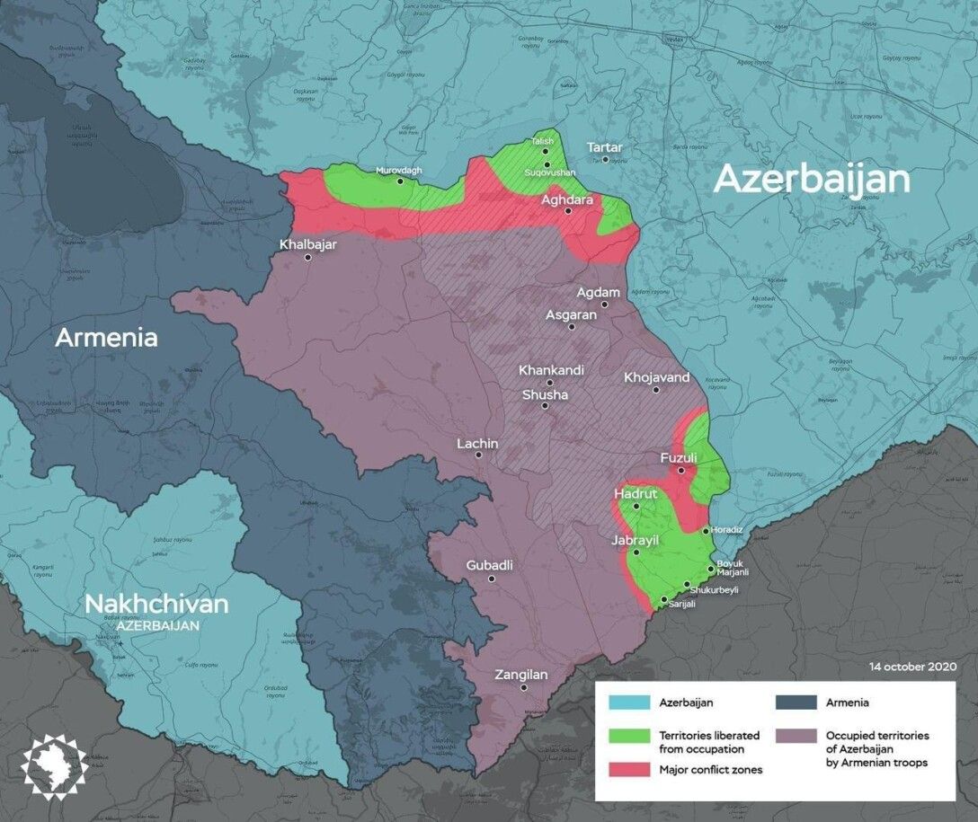 Карта азербайджана 1918