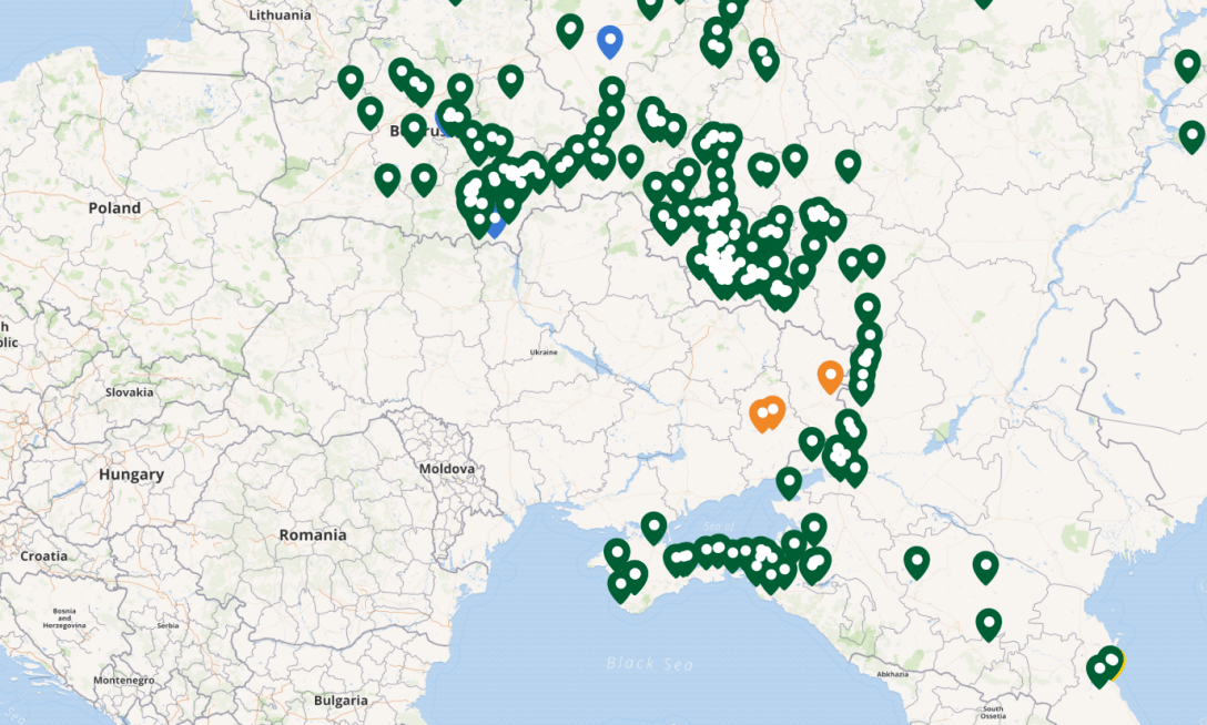 В сети появилась интерактивная карта с расположением российских войсквокруг Украины (фото)