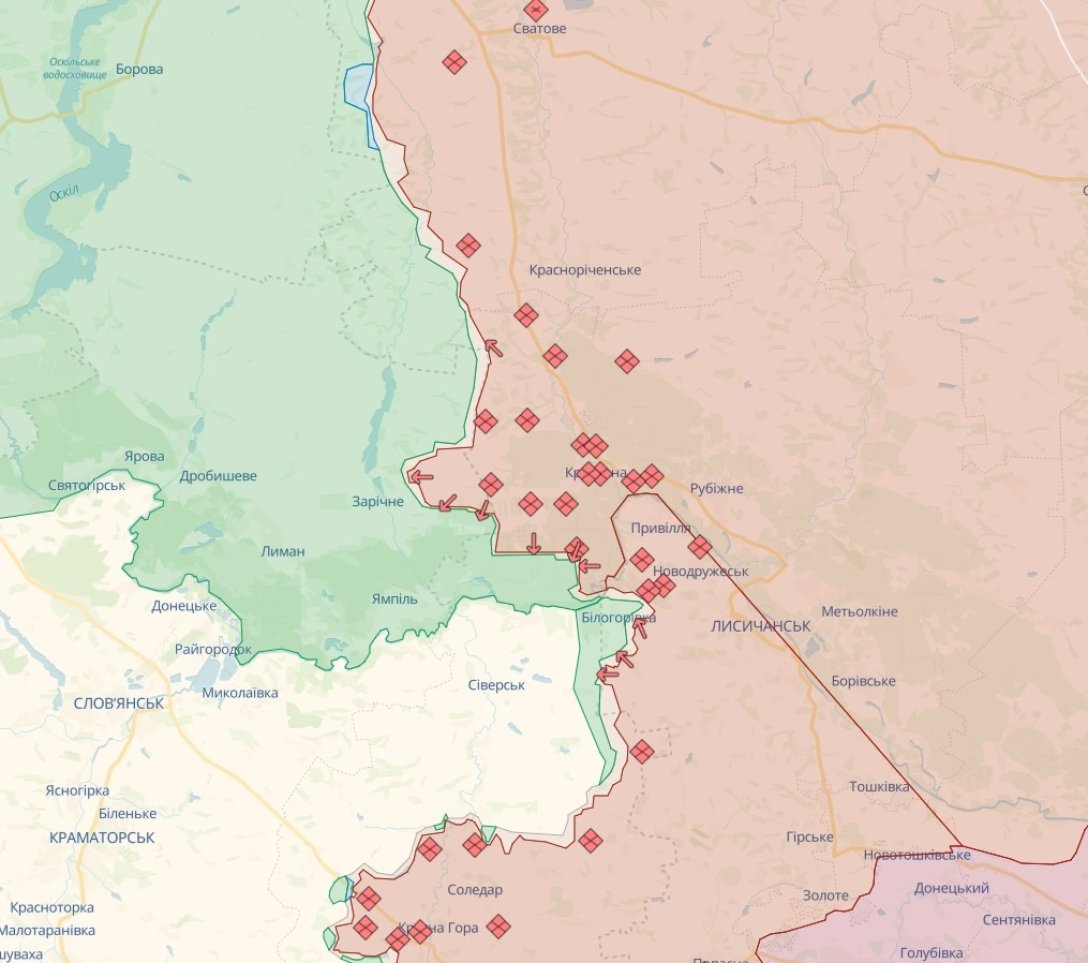 карта война в украине