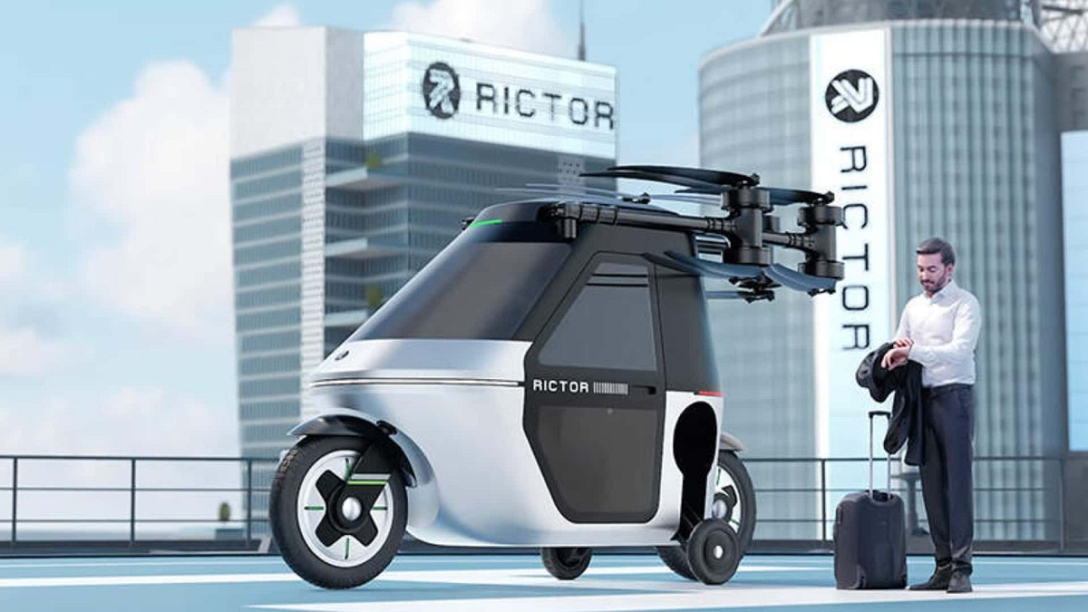 Rictor Skyrider X1, електрически мотоциклет, летяща кола