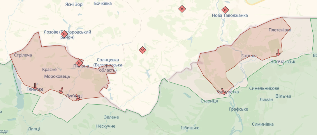 Карта бойових дій у Харківській області qkxiqdxiqdeihrant