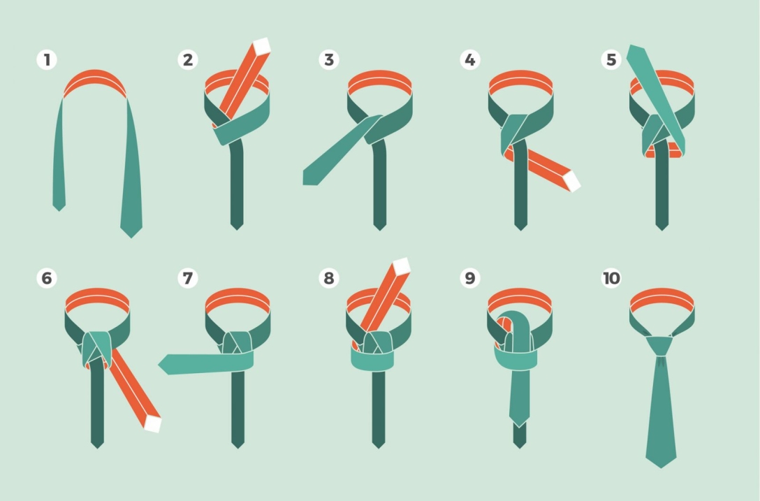 Как завязать галстук пошагово всеми способами