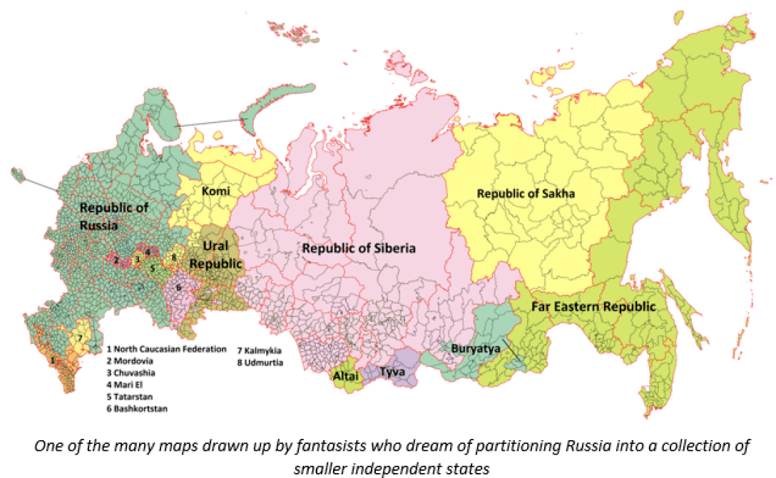 розділ росії, карта розділу росії