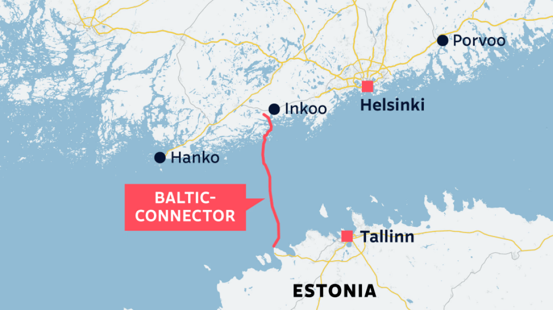 Balticconnector, газопровід, пошкодження, пошкодження газопроводу, Balticconnector фінляндія