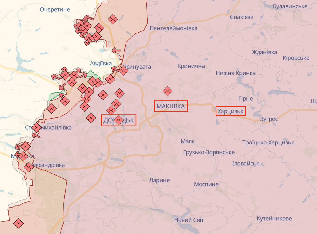 Бои под Авдеевкой — ВС РФ сомневаются, что удержат оборону — карта, видео