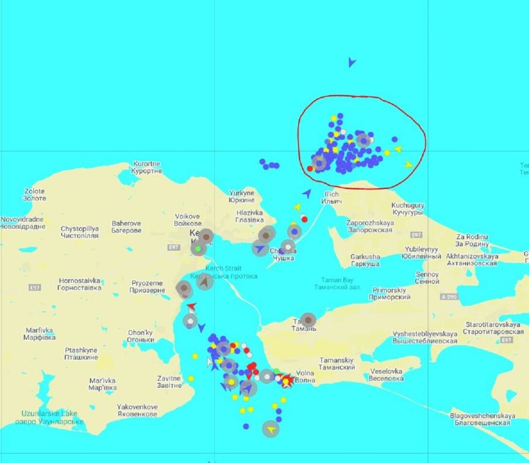 Азовское море отдых карта