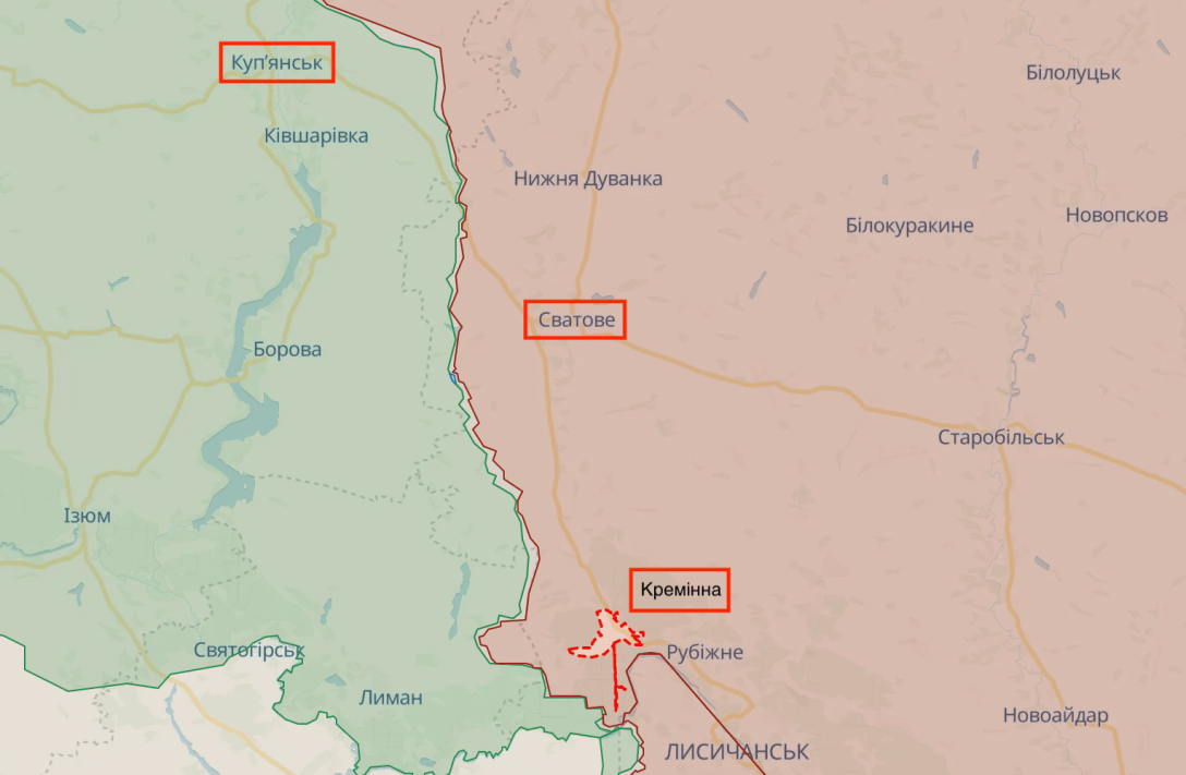 Сватово кременная карта боевых действий