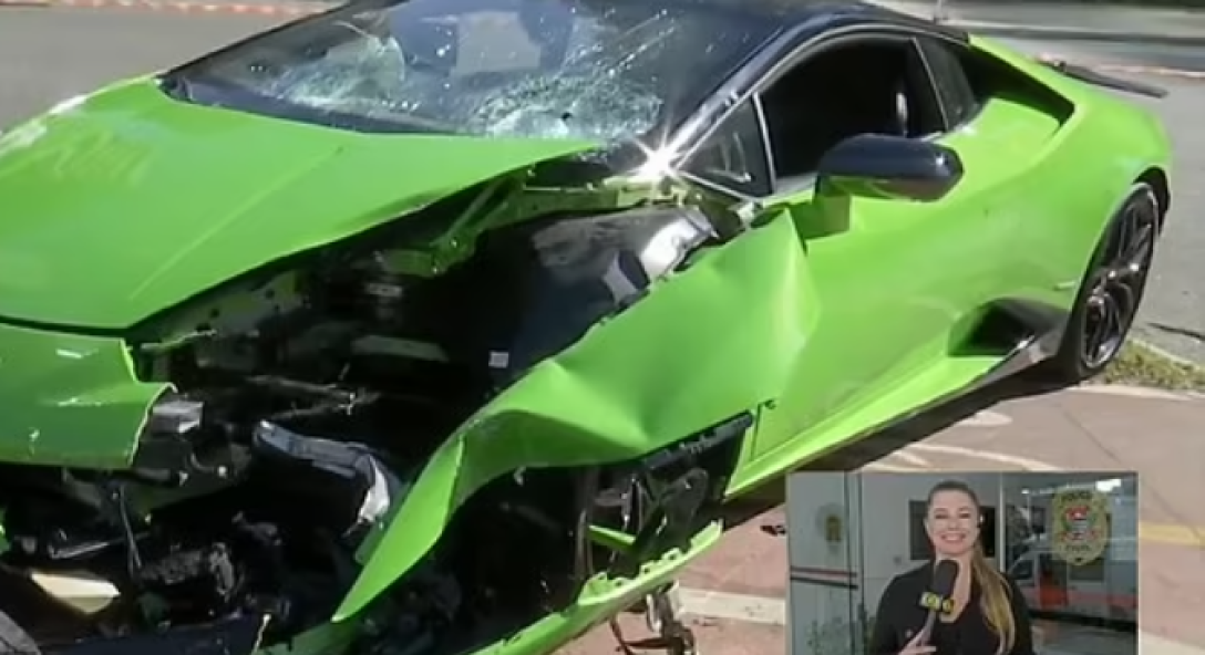 Lamborghini, аварія в Бразилії, мотоцикл, злодій, пограбування, помста, курйози, відео