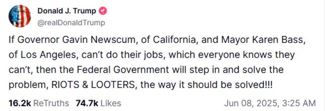 трамп протесты калифорния, пост трампа