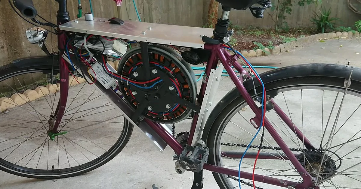 Самодельный электро-велосипед на базе стиральной машины