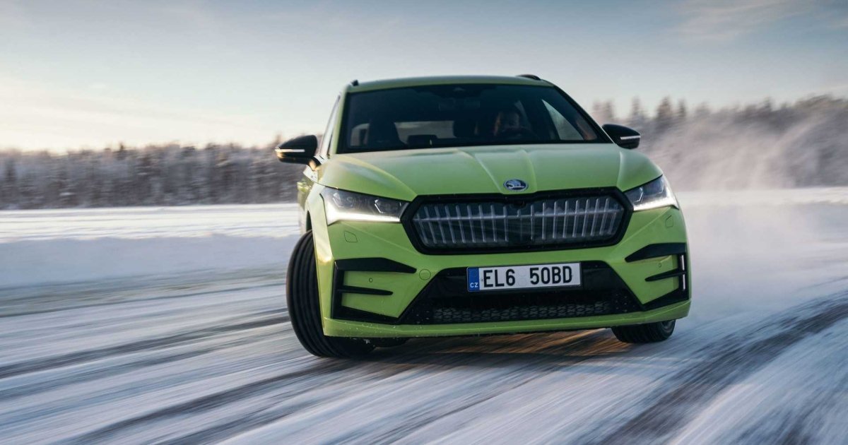 Skoda Enyaq electric car sets two world records in one day (video)