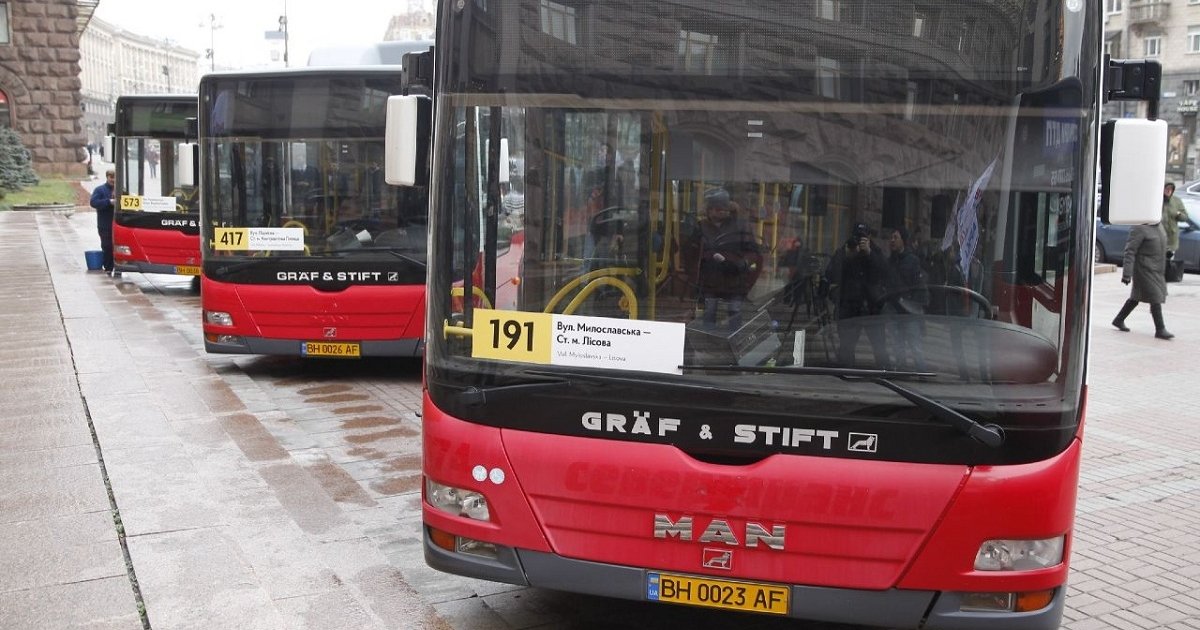 modern buses with air conditioning were purchased in Kiev (photo)