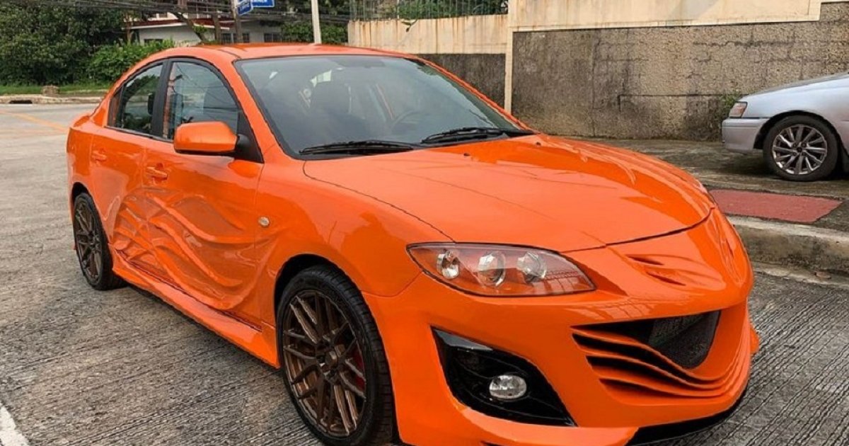 Unusual 2008 Mazda 3 Sedan with Unique External Modifications for Sale in the Philippines