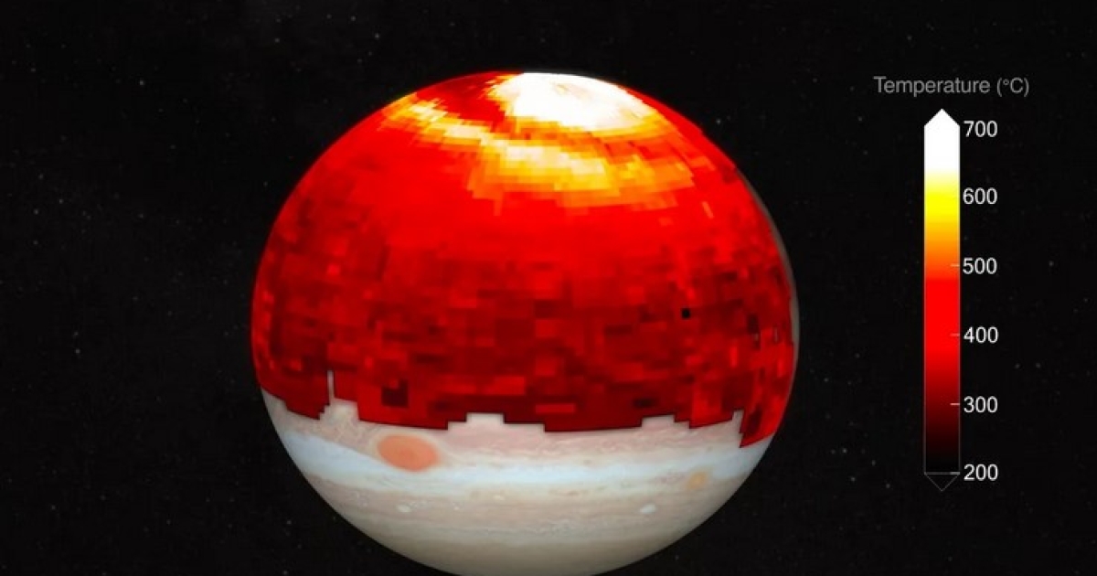 Как 10 диаметров Земли. Ученые обнаружили гигантскую тепловую волну в атмосфере Юпитера