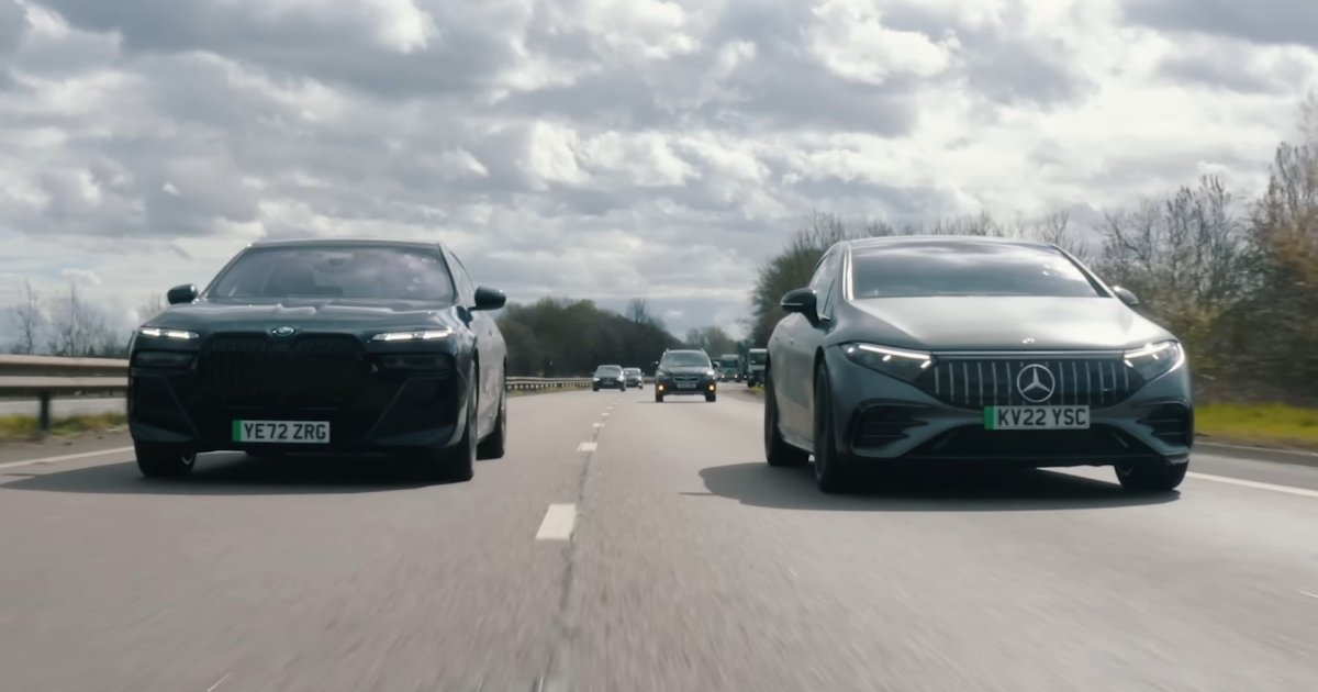 Mercedes-AMG EQS 53 and BMW i7 Electric Car Range Test Results