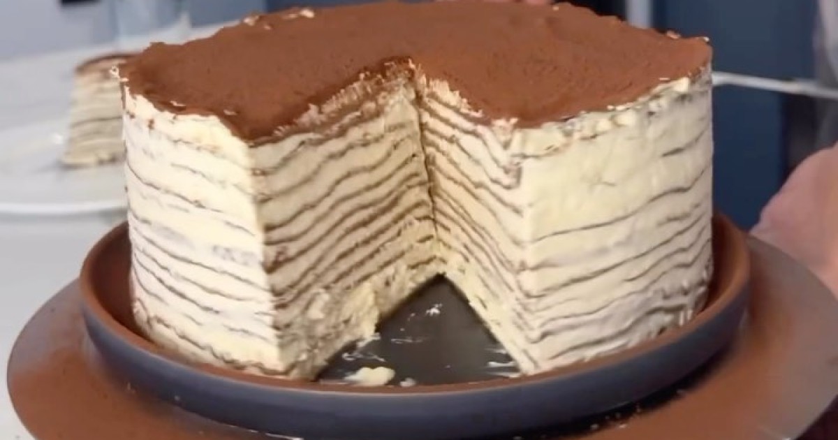 Блинный торт с заварным кремом