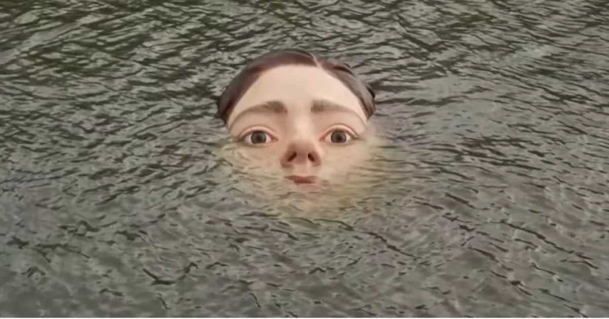 Девушка красиво плавает под водой