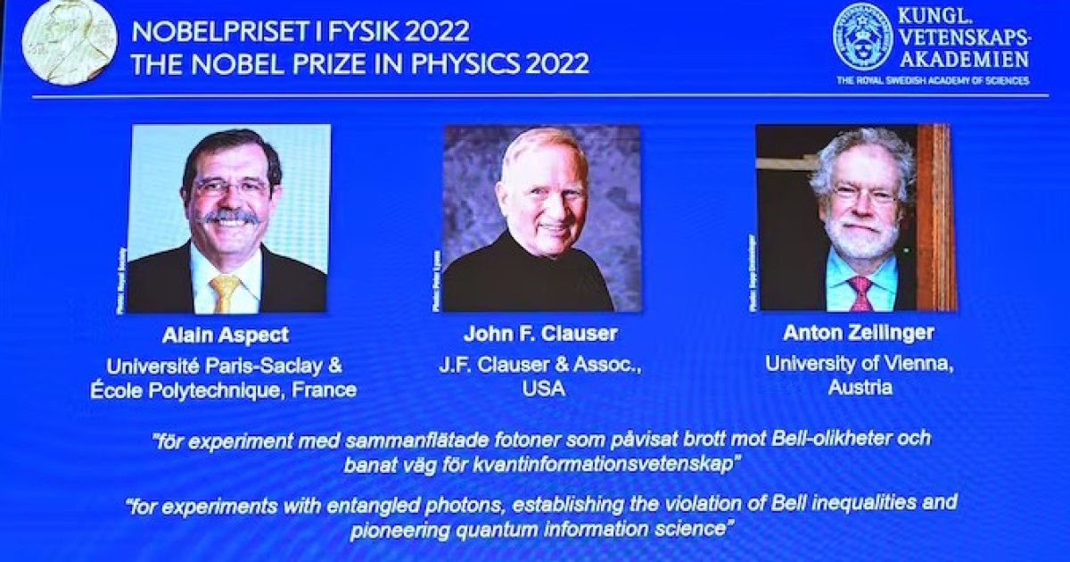 07:14 / 05.10.2022 Нобелевскую премию по физике дали за исследование передачи квантовой информации