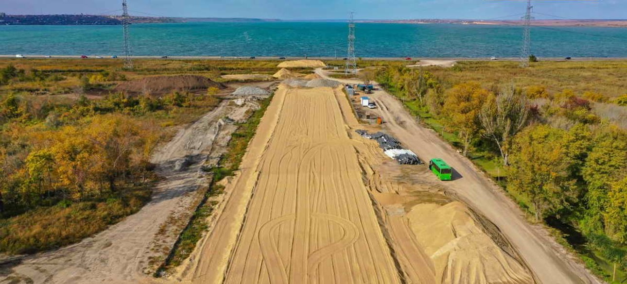 Бетонная дорога рядом с Одессой