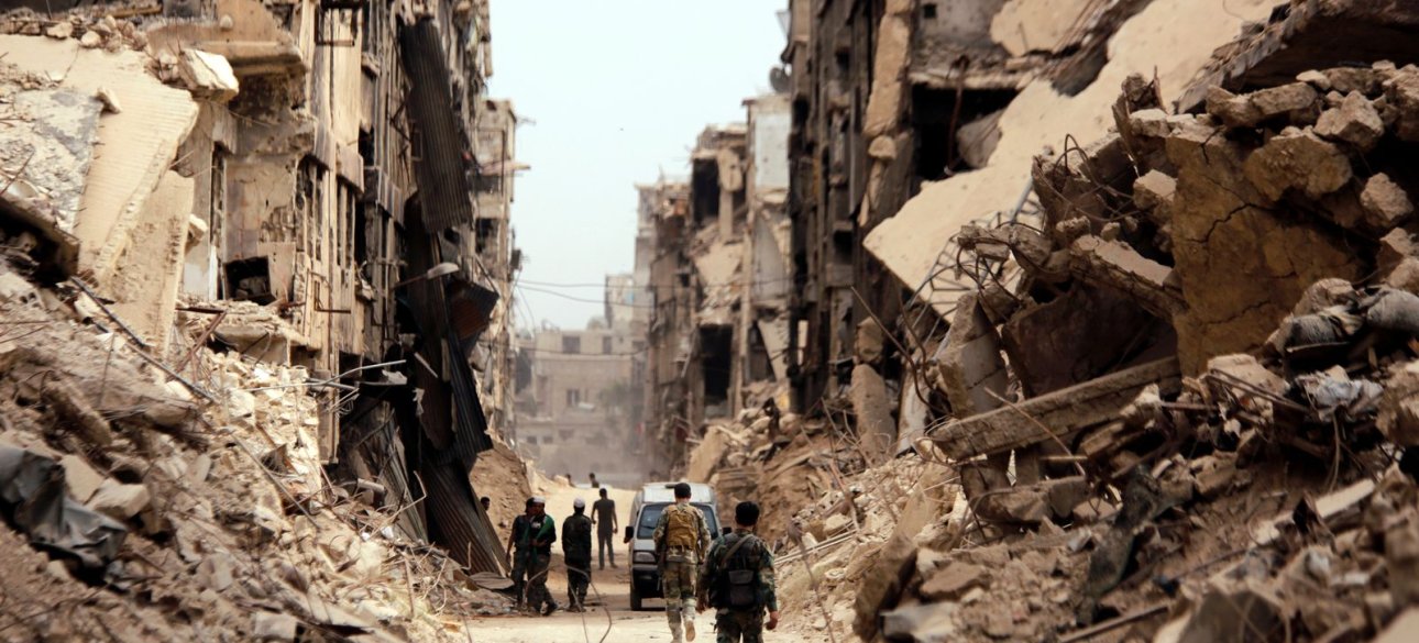 Дамаск після обстрілу дамаск, сирія, руїни, обстріл