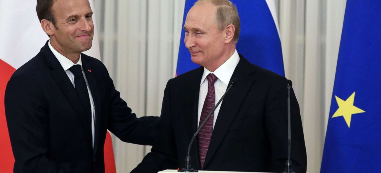 Макрон, Путин